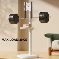 Mobile TV Stand-360° Rotating Floor Mount for 10-42" Flat/Curved Screen Adjustable Portable TV Cart with Tilting VESA 200x200mm - Image 4