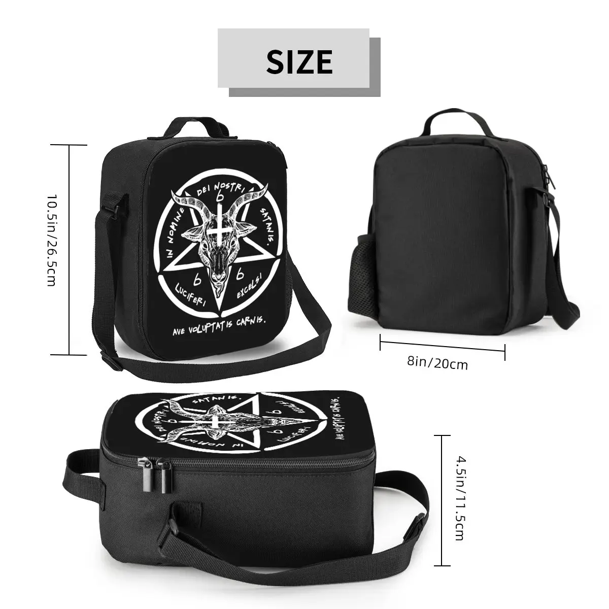 666 Baphomet wärme isolierte Lunch Bag Siegel von Satan Knights Templer tragbare Lunch-Tasche für Bento Food Box