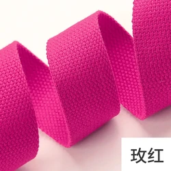 Cotton and Nylon Webbing for DIY Crafts and Accessories - 2m (Rose red)