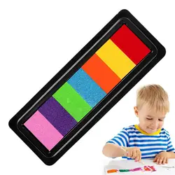 Ink Stamp Pad 7 Colors Ink Pads For Finger Multifunctional Safe Finger Painting Graffiti Ink Pad Easy Clean DIY Crafts Supplies