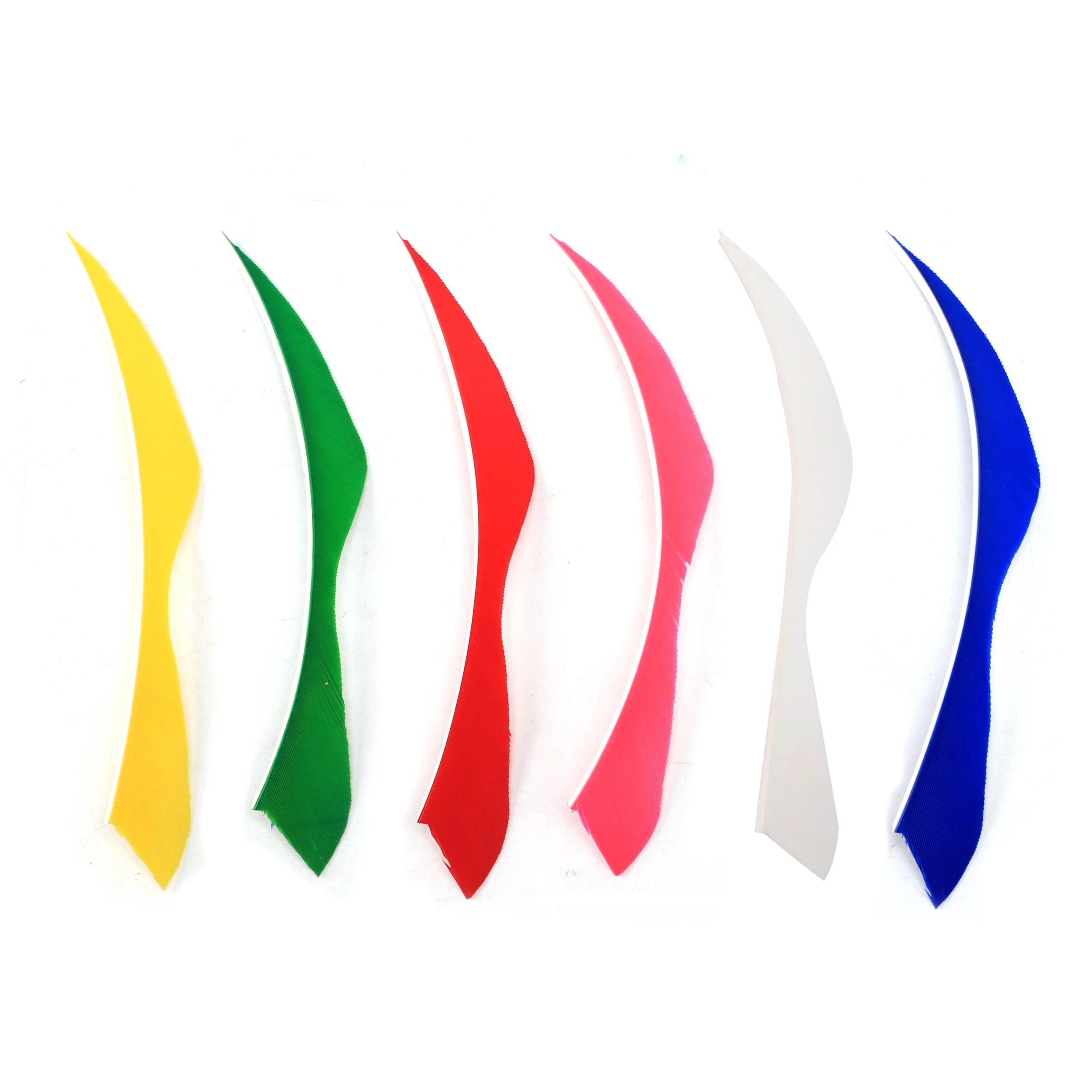 

ACCMOS 50PC 5inch Turkey Feather Wavy Feather Archery Shaft Making Accessories Real Feathers Unique Shaped Feather Arrows