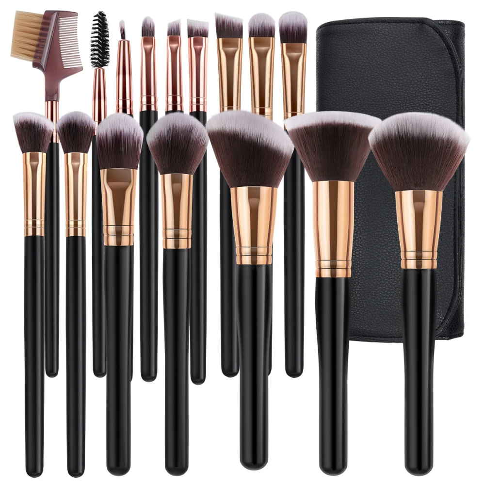 16pcs Makeup Brushes Set Soft Fluffy For Cosmetics Foundation Blush