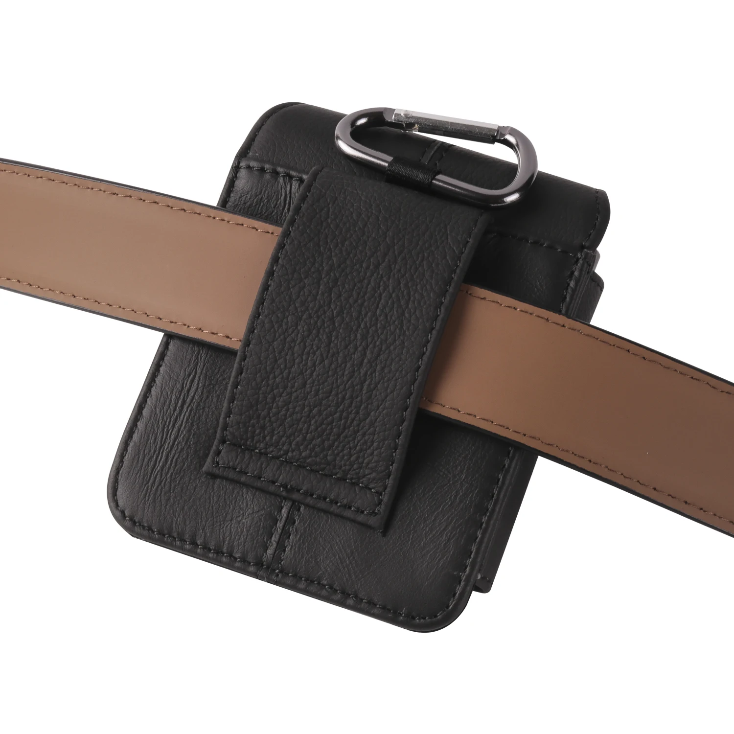 Premium Cowhide Leather Belt Case - Elegant Waist Bag Holster