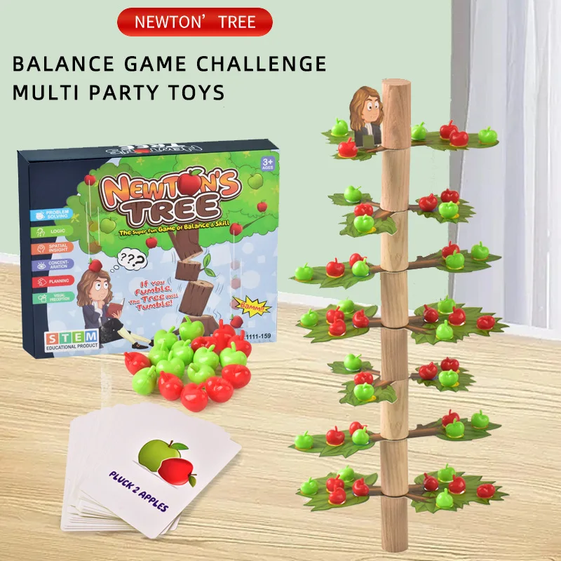 

Apple tree toys multiplayer laminated building blocks children's game interactive puzzle props party toys