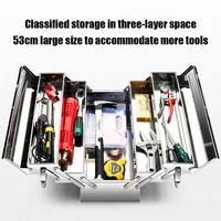 NEW Stainless Steel Tool Box Organizer Hardware Protective Case Waterproof Hard Screwdriver Box Professional Carrying Tools Box 1