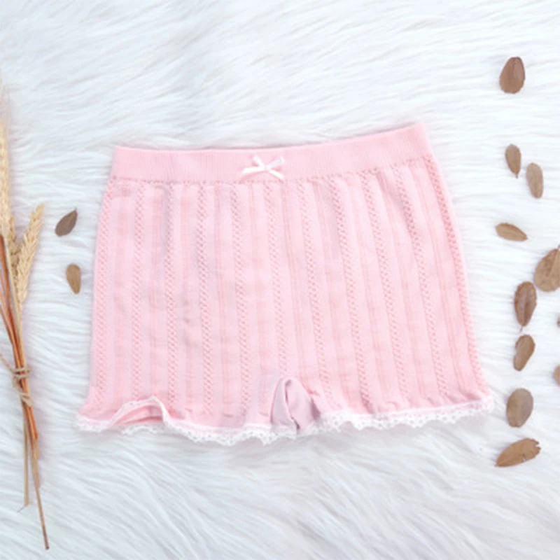 JIAYAN Women Safety Short Pants Sexy Lace Seamless Underwear Breathable Panties Summer Slim High Waist Boxer Solid Color