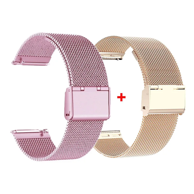 Elegant Milanese Metal Bracelet Strap - 2-Pack (18mm, 20mm, 22mm)
