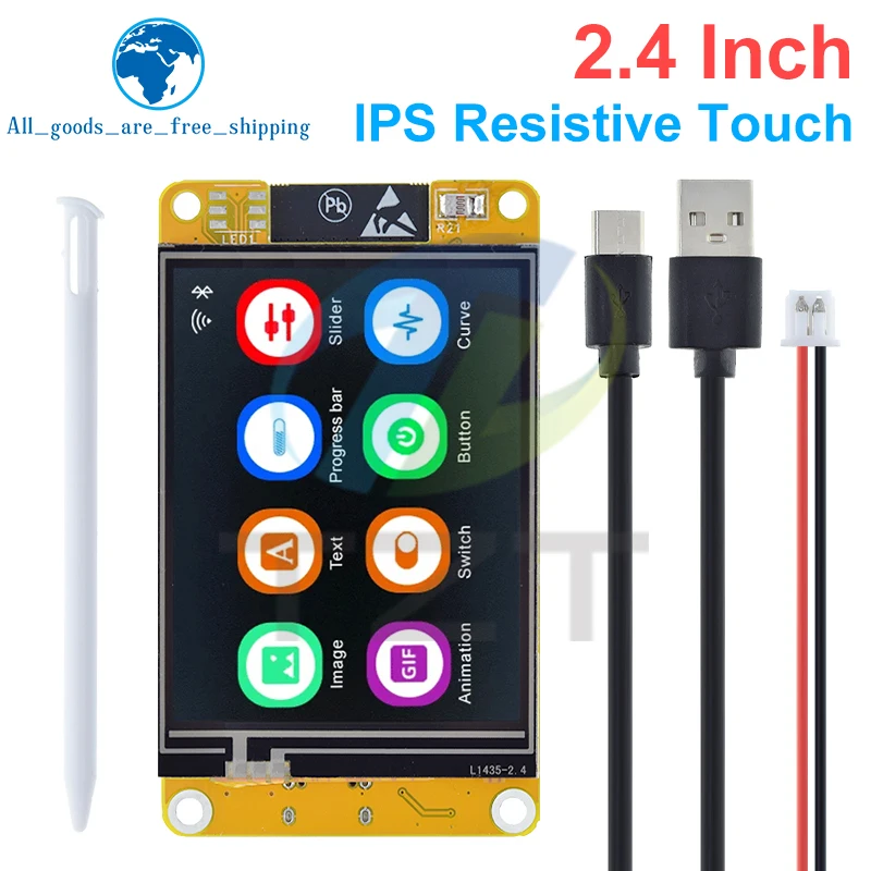 ESP32 LVGL WIFI&Bluetooth Development Board 2.4 inch LCD TFT Module 240*320 Smart Display Screen With Touch WROOM