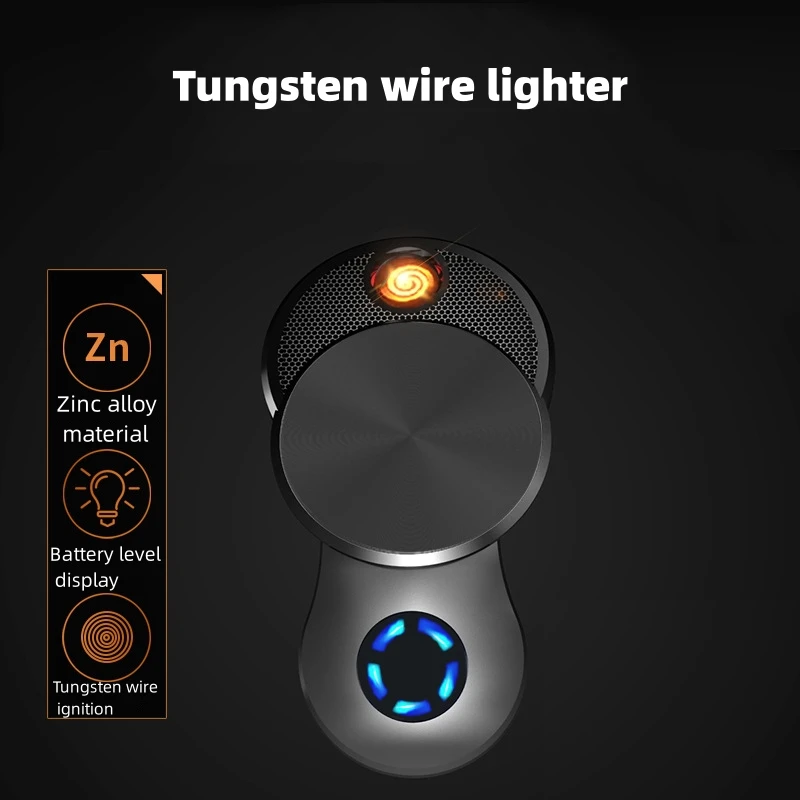

Metal USB Lighter Charging Creative Gift Men's Electric Heating Wire Electronic Cigarette Lighter Smoking Set Outdoor Windproof