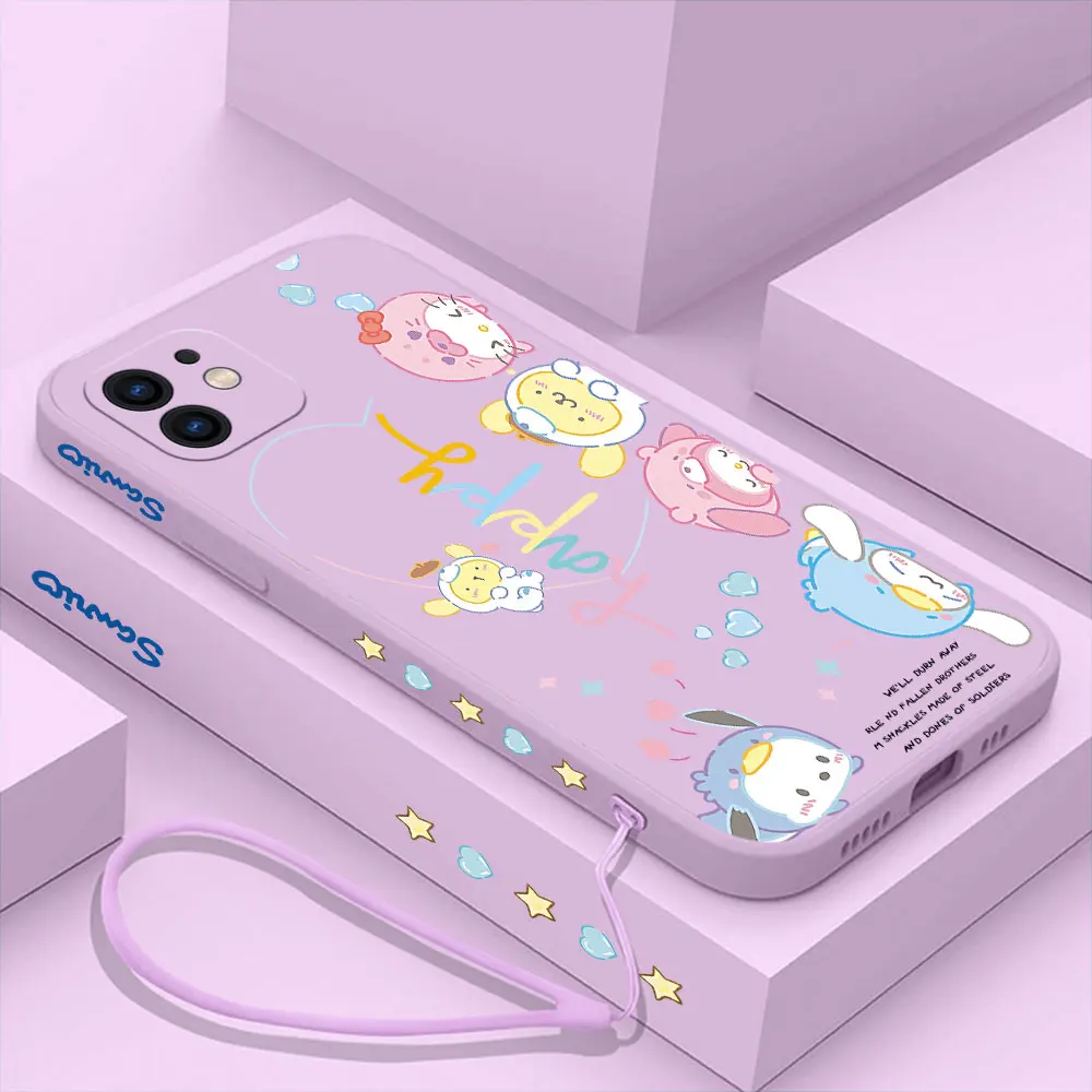 thumbnail image 1 of Hello kitty Cartoon Cute Phone Case For Samsung Galaxy S24 S23 S22 S21 S20 Ultra FE S10 4G S9 S10E Note 20 10 Plus With Lanyard, 1 of 5