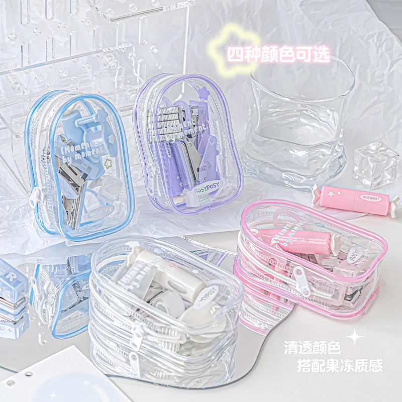 Office Supplies Set 4Style 1Pc/bag Efficiency Tool Set jelly feel handbook tools stationery seven pieces set blind box organizer bag
