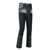 Trendy and Individual, Retro Color-blocking Fashion, Micro-flare, Non-elastic, Slim-fit European and American Men's Jeans. 3