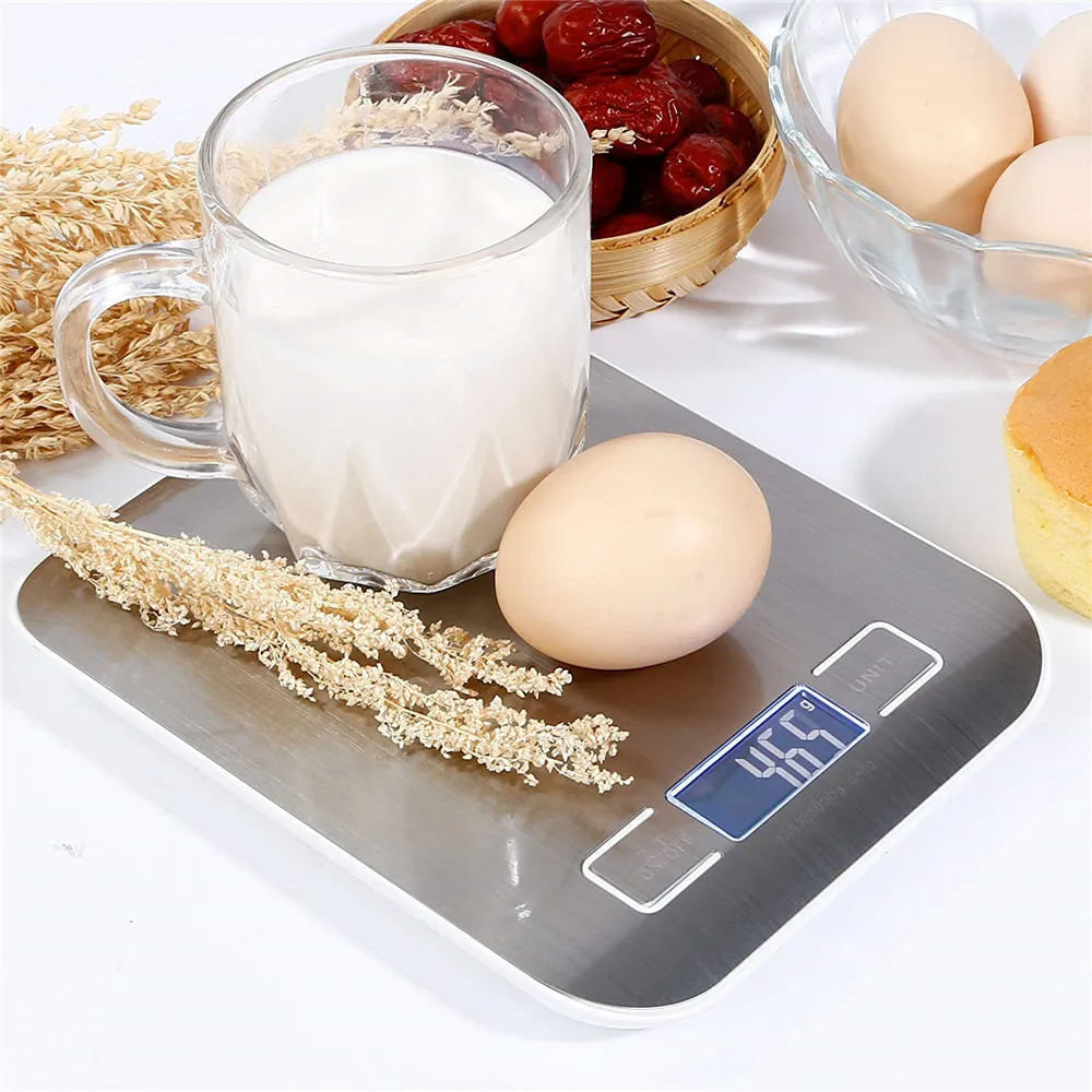 5kg/10kg Rechargeable Stainless Steel Electronic Scales Kitchen Scales Home Jewelry Food Snacks Weighing Baking Tools Best Sellers In Home & Garden