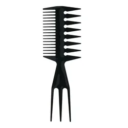 Wide Teeth Hairbrush for Men - Beard & Hair Styling Comb (Black color)
