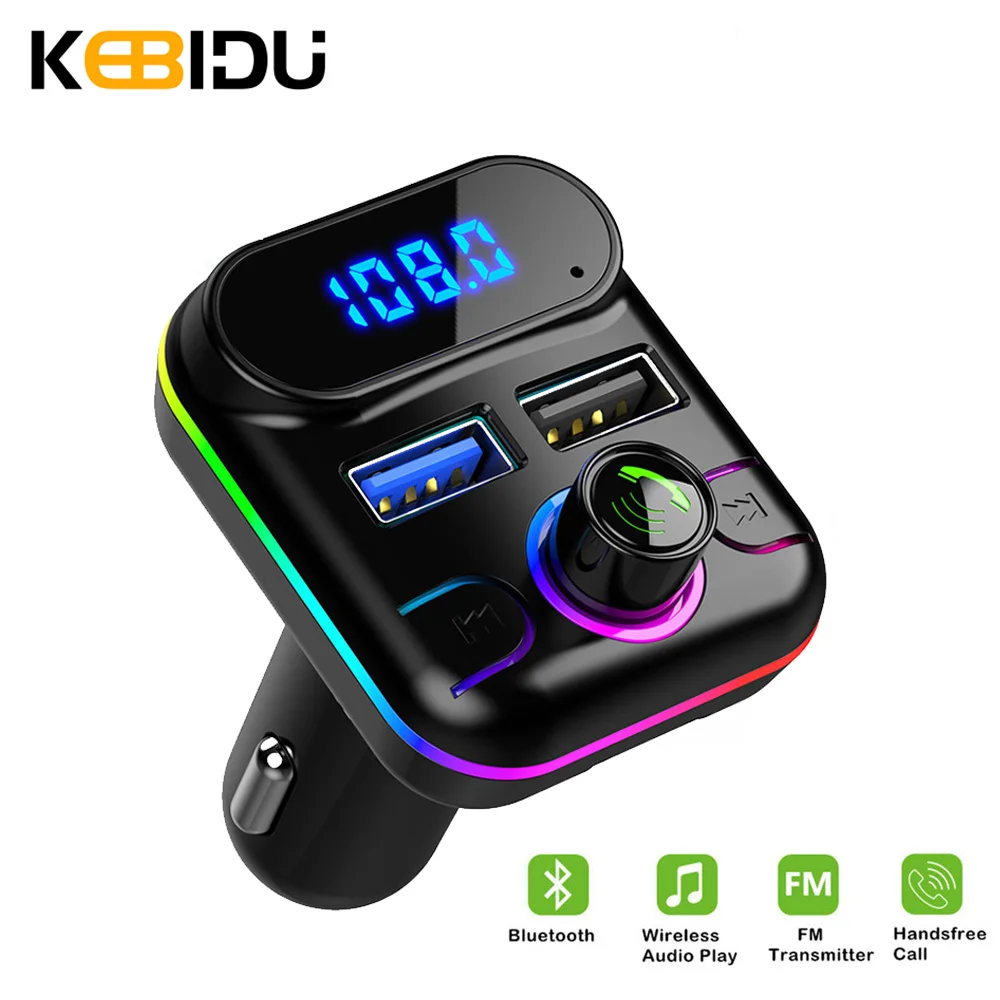 4.2A Dual USB Car Charger Bluetooth 5.0 MP3 Player HandsFree FM TF
