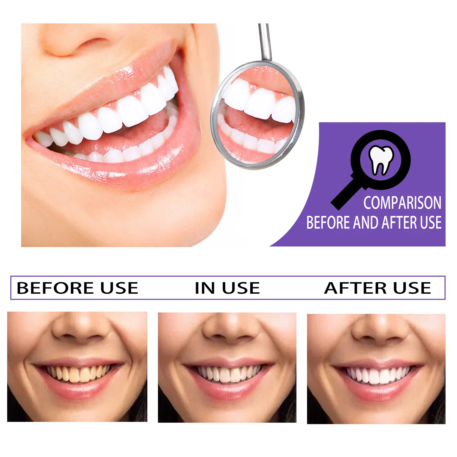 EELHOE Purple Whitening Toothpaste Cleaning Yellow Teeth Removing Plaque Tooth Stain Brightening Mousse Oral Hygiene Health Care