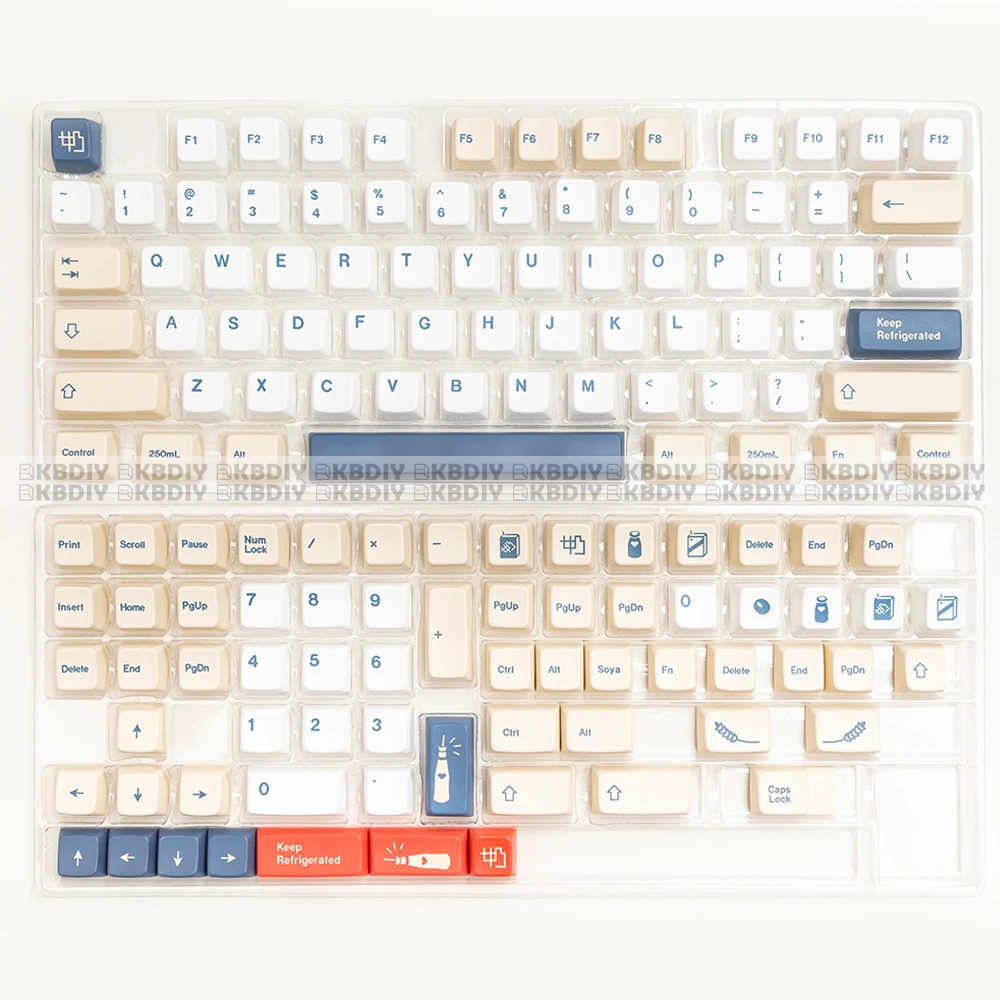 Kbdiy-gmk Leite de Soja Keycap Kit Teclado Mecânico Faça Você Mesmo Personalizado Pbt Xda Cereja Iso Japonês Coreano Oem - Imagem 2