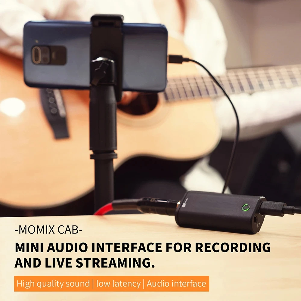 Portable Pocket USB Sound Card Guitar Headphone Recording Live Streaming Plug and Play Mini Audio Mixer