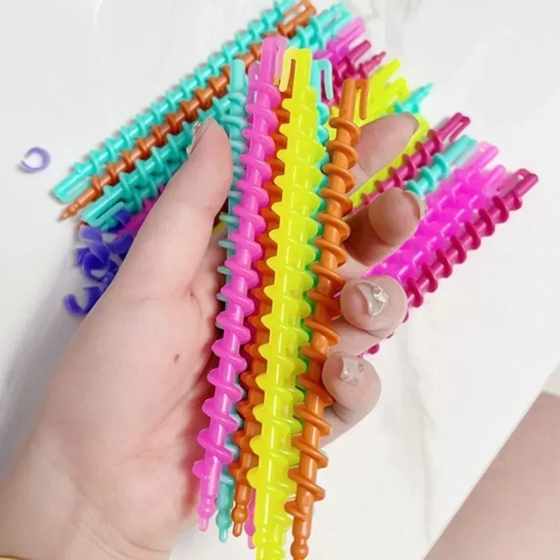 Spiral Plastic Perm Stick 10-28pcs Women Magic Curly Hair Roller Cold Perm Bar Hair Curler Barber Professional Hairdressing