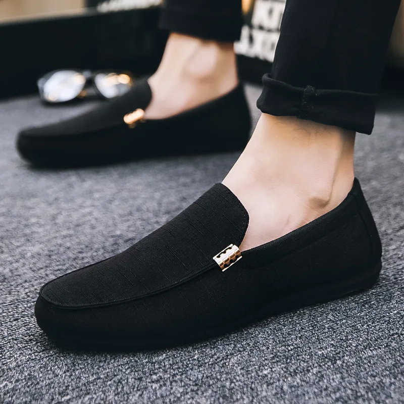 

Men'sCasual Shoes Canvas Slip-on Stylish Loafers Male Luxury Formal Wear Driving Shoes Formal Wedding Party Flat Shoes plus Size