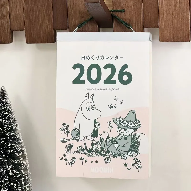 Calendario della serie Hot Anime Moomins, personaggi dei cartoni animati Kawaii, stampa creativa e carina, calendario con pagine girevoli per il pianificazione degli appuntamenti. - immagine 4