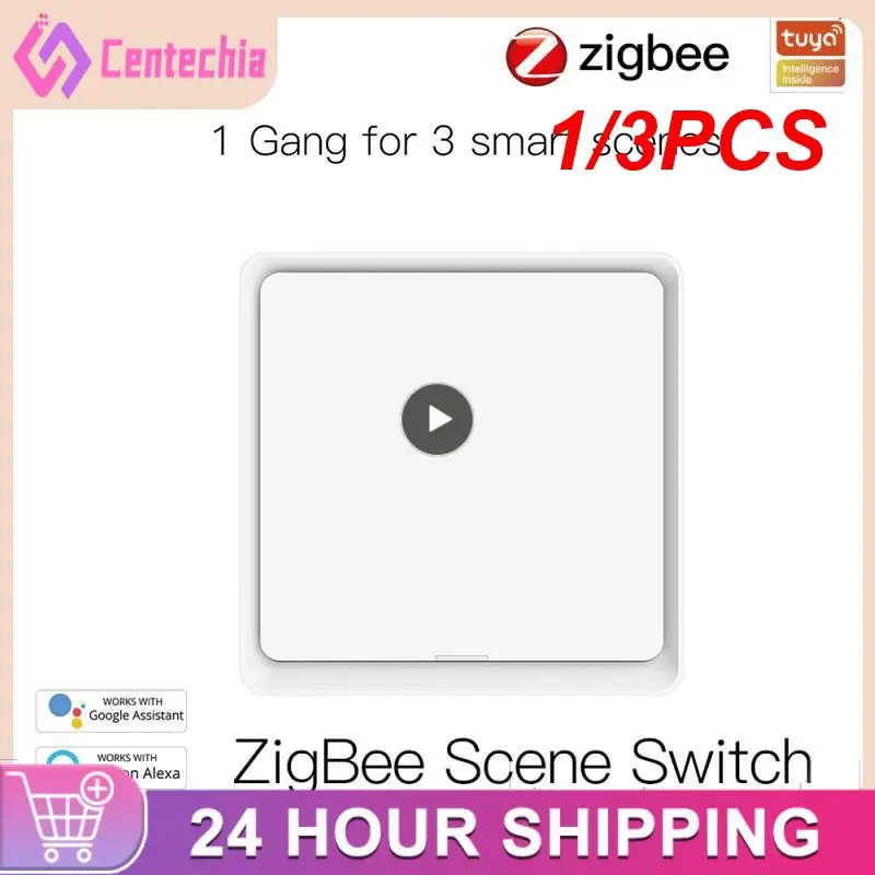 

1/3PCS Tuya Smart 3.0 Wireless 12 Scene Wall Switch Push Button Controller Paste Type Smart Automation Via Alexa