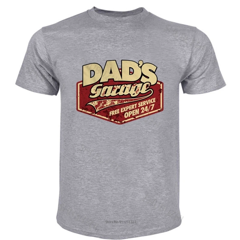 

mens short sleeve t shirt Dad Garage Mens Funny Car T Shirt - Mechanic Birthday Gift for Dad fashion tee-shirt male summer tops