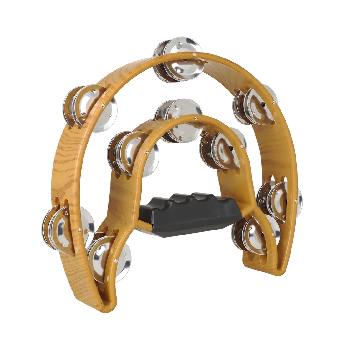 Orff Hand Bell Colorful Tambourine Double Layer Hand Bell Drum Kids Music Gift Educational Toys KTV Party Percussion Instrument