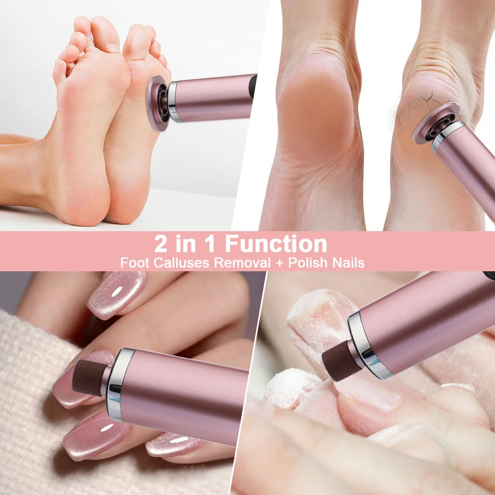 Wireless Rechargeable Electric Foot Grinder Feet Heel Dead Skin Callus Remover Foot Care File Professional Pedicure Tools