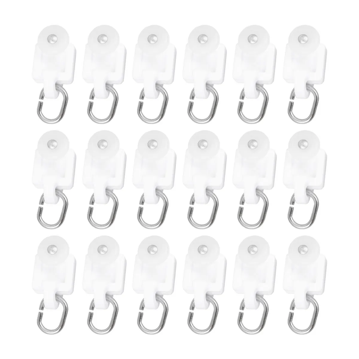 Curtain roller 50PCS curtain rail accessories mute hook track pulley ball hook roller for smooth and silent movement