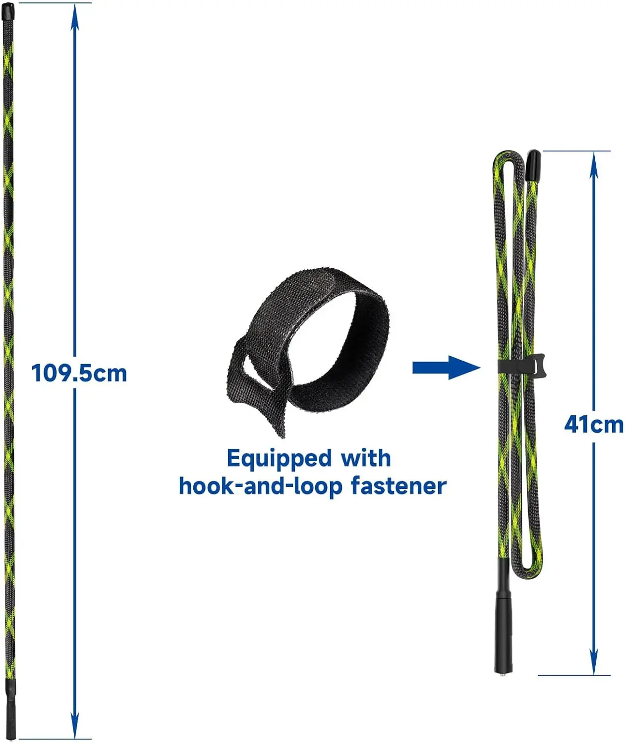Superbat Dual Band VHF UHF 136-520MHz 42.9 inch Foldable Camouflage CS Tactical SMA Ham Radio Antenna for BaoFeng Kenwood Wouxun