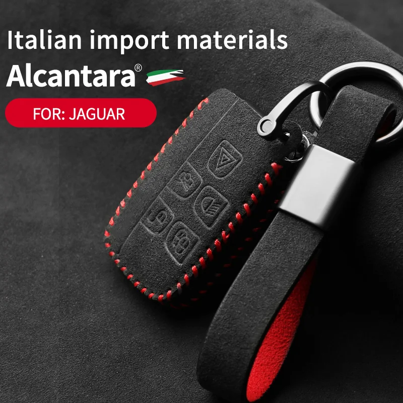 

Alcantara Suede Car Key Bag Case For Jaguar F-PACE I-PACE E-PACE XFL XEL Accessories