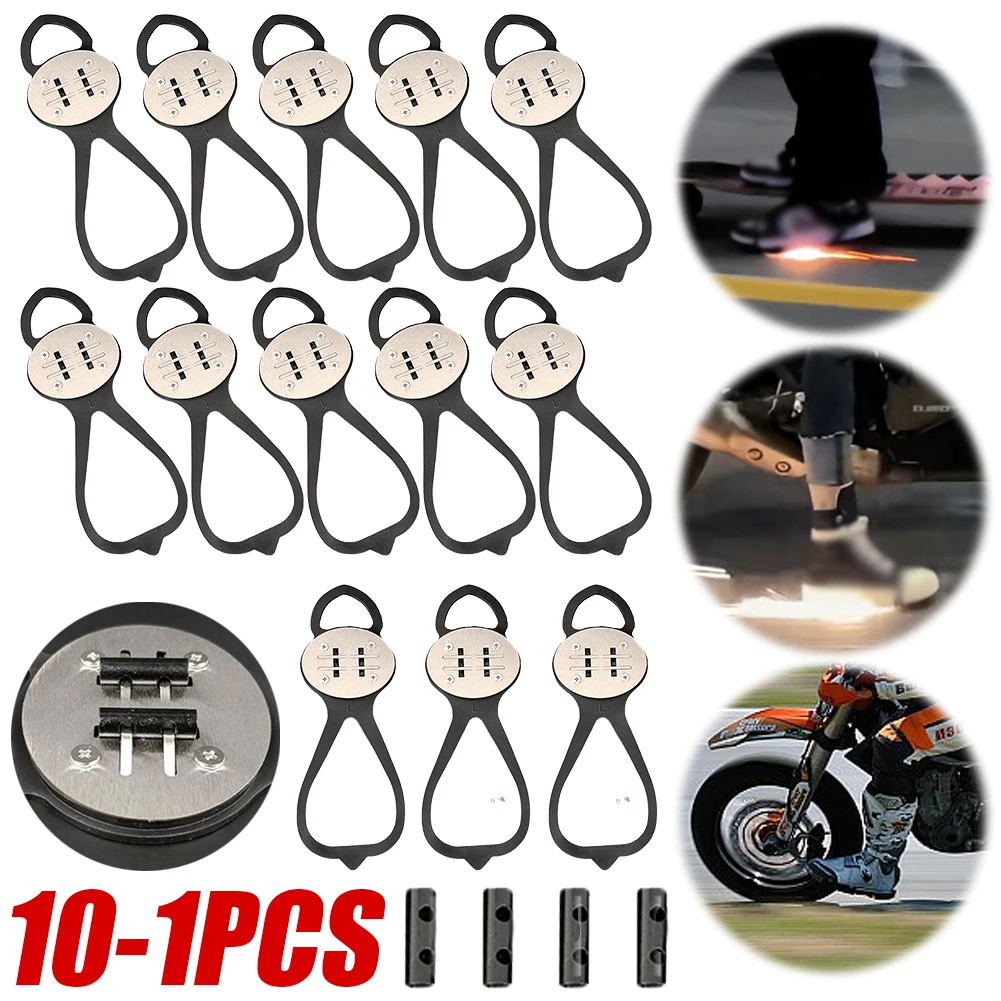 1-10pcs Sole Hit Flint Foot Brake Outdoor Flint Pads Skateboarding Footbrake Spark Grinding Ground Cool Skateboard Sparks