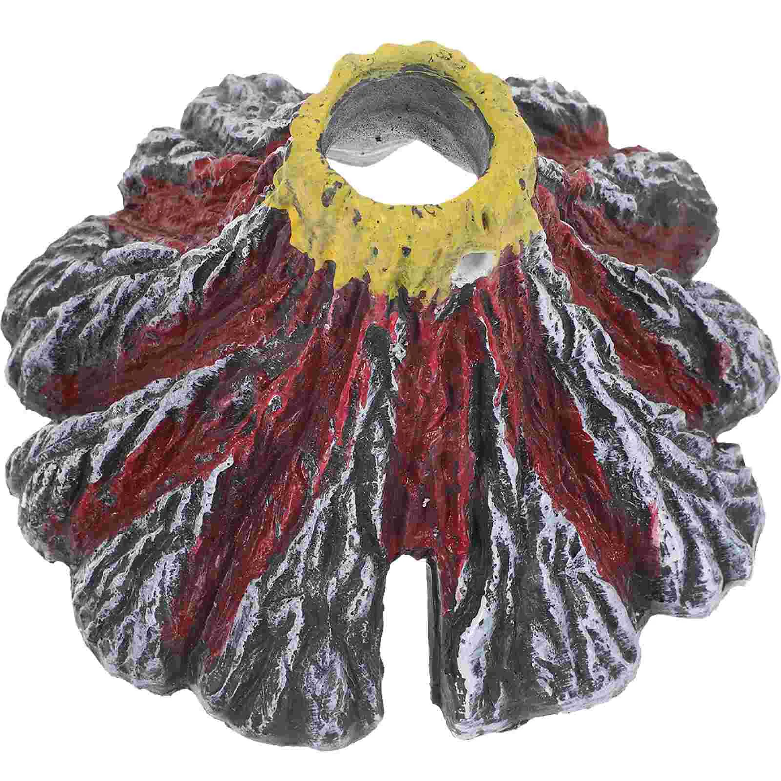 

Volcanic Pump Base Toy Fish Tank Volcano Statue Decorative Resin Decorations Landscaping Ornaments Desktop Craft
