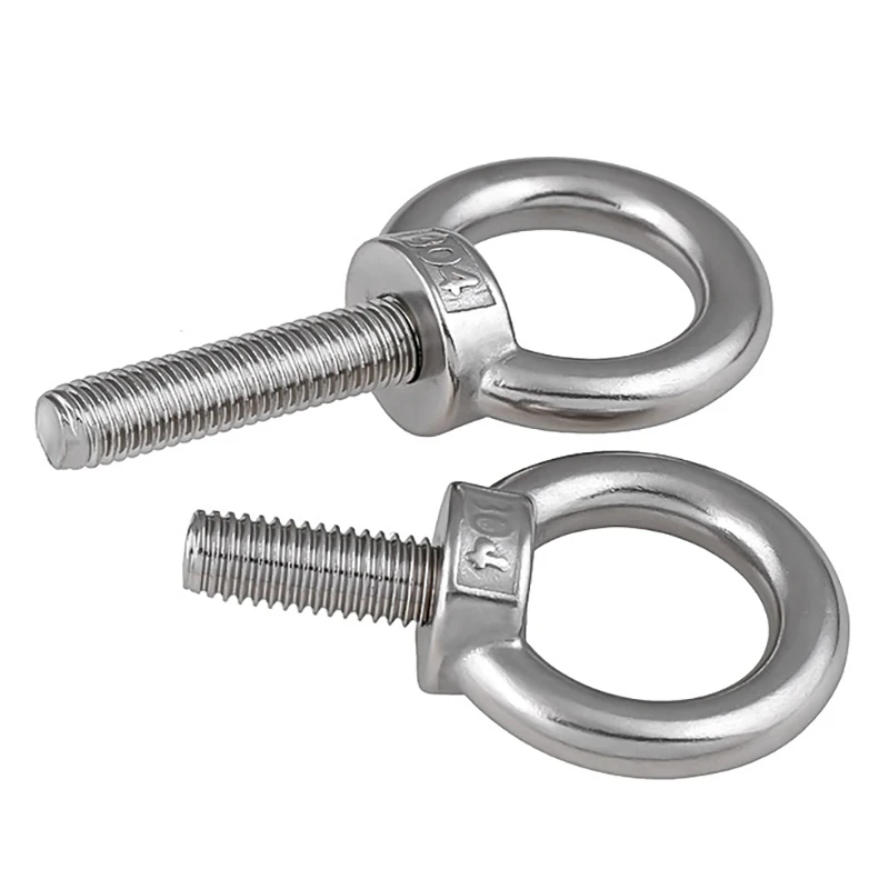 

1Pc M3 M4 M5 M6 M8 to M24 A2 304 Stainless Steel Lifting Eye Screw Bolts Round Ring Hook Bolt Screw Fasterners Length 9-200mm