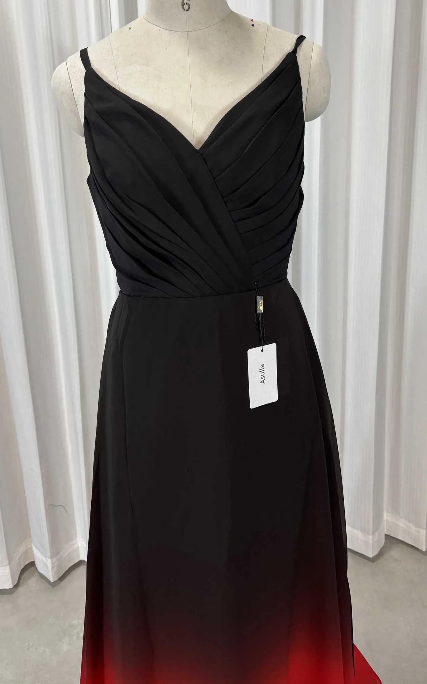 fitted lace wedding dress Elegant Black and White Ombre Chiffon A Line Backless Halter Beading Lace Up Long Prom Dresses main image 0