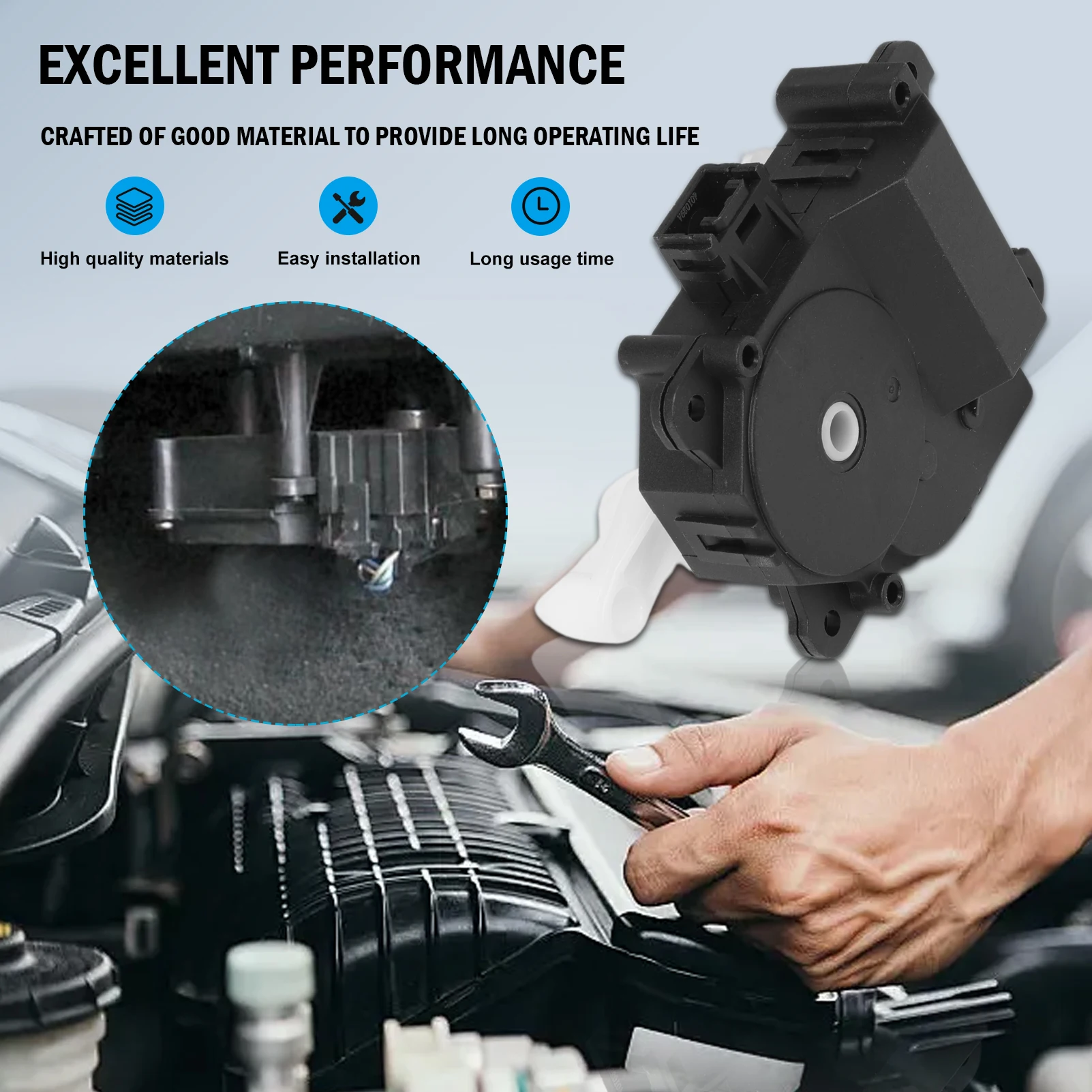 A-Premium HVAC Heater Blend Door Actuator - Compatible With 2003-2009 Toyota 4Runner & Lexus GX470, Right Side