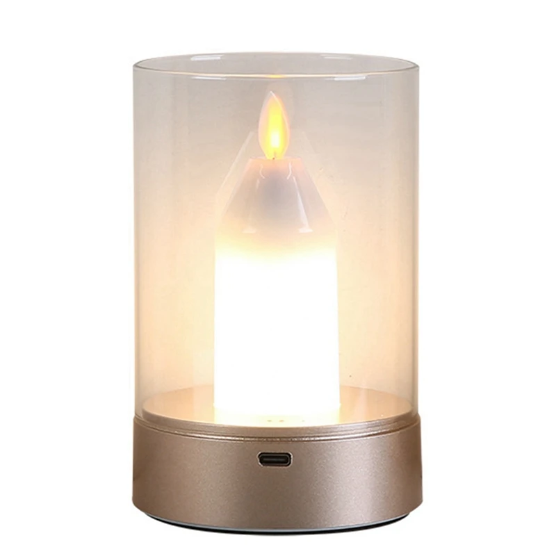 

Ambient Light Rechargeable Flameless Electric LED Candle Dancing Moving Candles Light Home Decoration