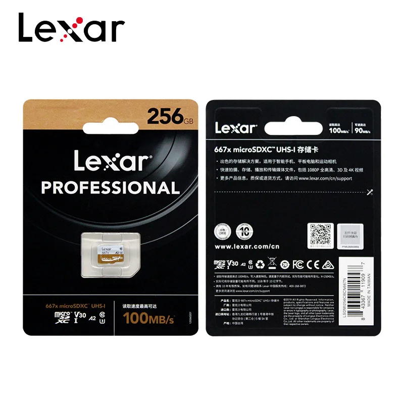 Lexar ī޶  ũ SD ī, ޸ ī, ÷ ī, 667x, MicroSDXC, 64GB, 256GB, V30, A1, A2, UHS-I, U3, TF ī