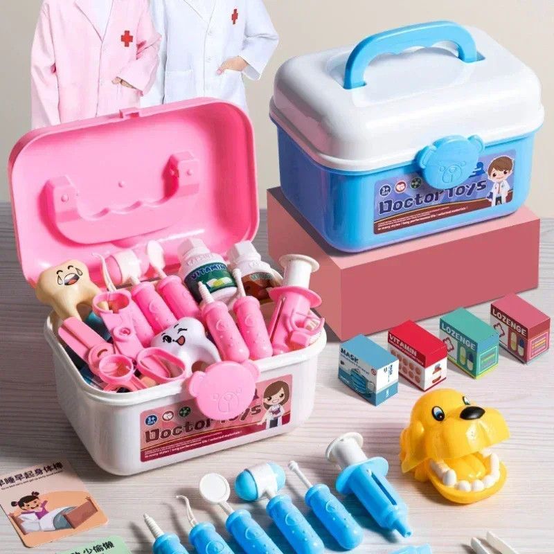 Doctor Nurse Role Play Set Medical Tools with Stethoscope & Injectors in A Pretend Play Trolley Box Ideal Gifts for KidsToys