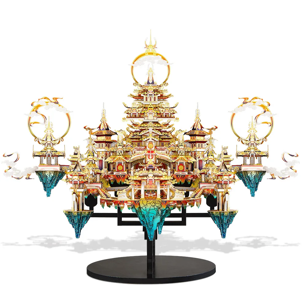 Piececool 3D Metal Puzzle Lingxiao Palace Assembly Model Kits for Adult Jigsaw DIY Set for Brain Teaser Home Decoration 6