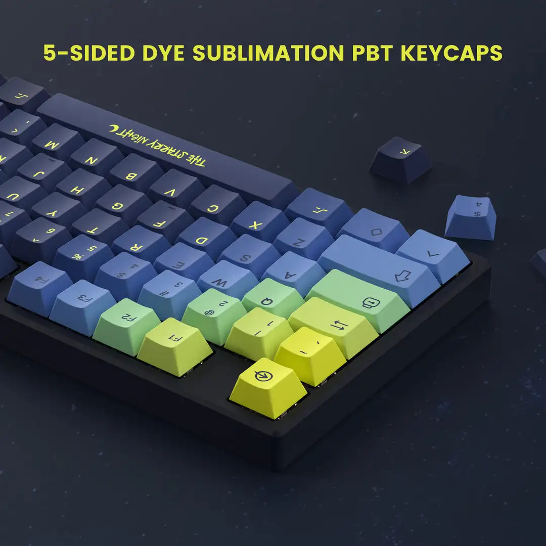 Starry Night Cherry Perfil Keycaps Pbt Keycap para Gateron Switches mx Teclado Gaming 131 Chaves Cinco Lados Dye Sublimação - Imagem 6