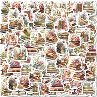 46pcs Book In Flowers Vintage Graffiti Stickers Decorated Notebook Water Cup Suitcase Guitar Classic Toy Scrapbook DIY Decals 1