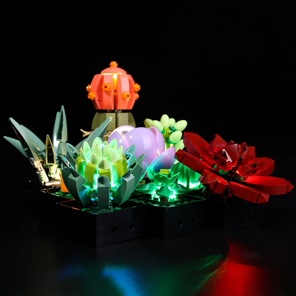 LED-Licht-Kit für Schöpfer 10309 Sukkulenten Pflanzen Bonsai Bausteine DIY Kinder Geschenk Spielzeug Set (nicht enthalten Blöcke) – Detail 10