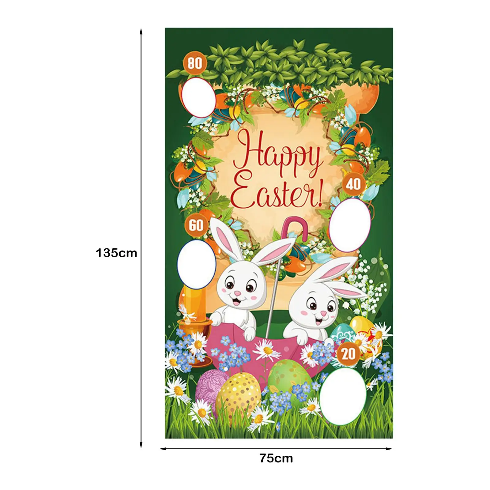 Toss Game Banner Party Supplies Carnival Activity Bunny Toss Games for Camping Easter Gifts Outside Toys Birthday Gift Play Time