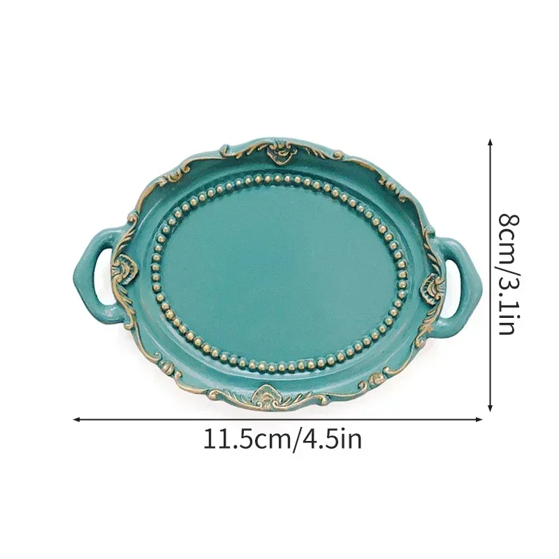 1pc Decorative Jewelry Dish Necklace Earrings Storage Tray Photo Props Room Aesthetic Candle-holder Trays Decorative