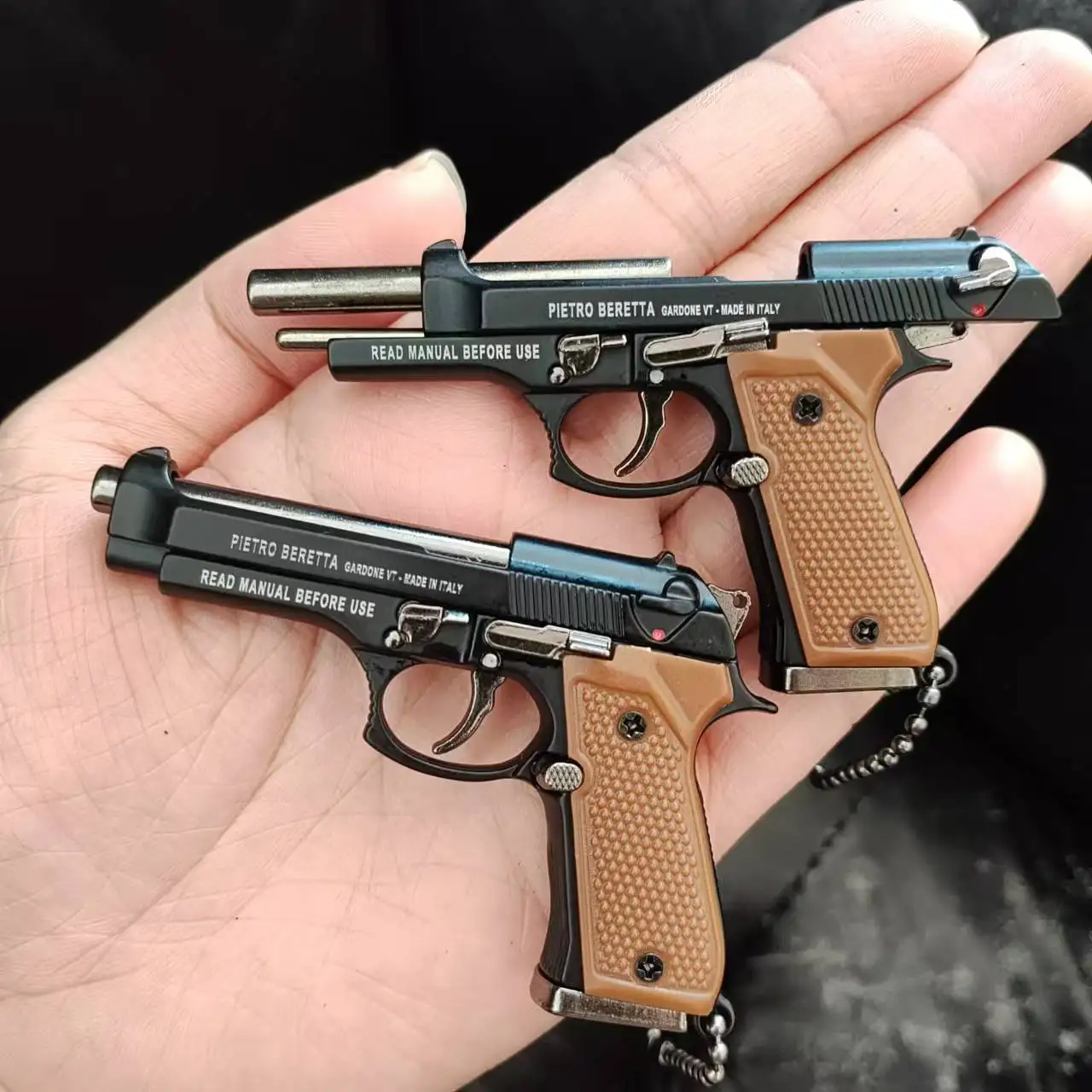 1:3 Mini  M92A1 Detachable Toy Gun Alloy 92F G34 Pistol Model Keychain Pendant Miniature Pistola Collection Toy Boys Gifts 4