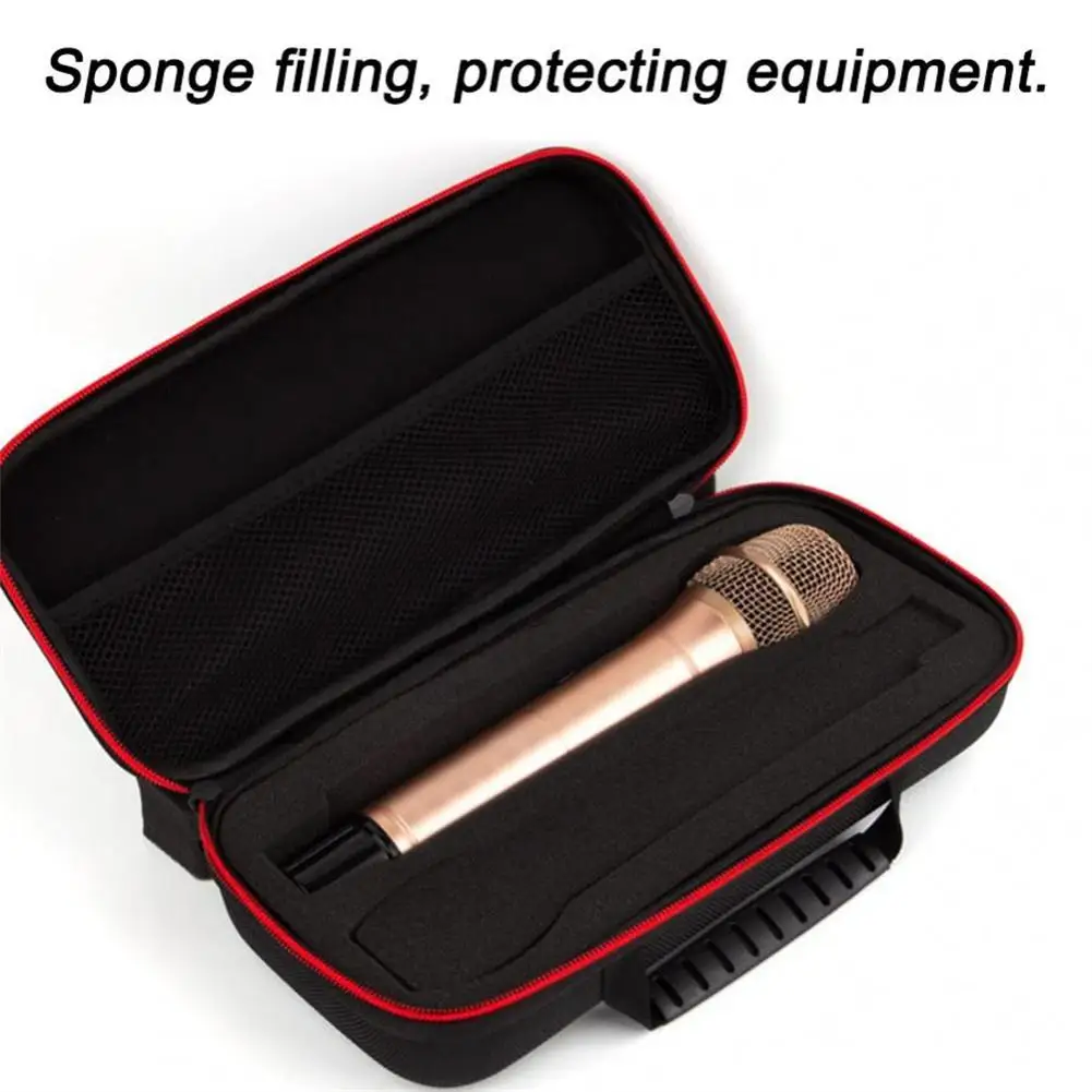 Microphone Storage Bag Portable Eva Wireless Shockproof Hard Case For Travelling Camping Business Trip