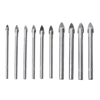 Foret professionnel à pointe en carbure, outil de coupe, céramique, carrelage, marbre, verre miroir, 3mm, 4mm, 5mm, 6mm, 8mm, 10mm, 12mm, 14mm, 16mm, 1PC 1