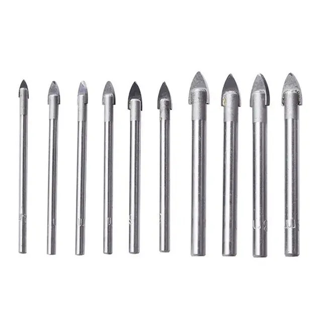 Foret professionnel à pointe en carbure, outil de coupe, céramique, carrelage, marbre, verre miroir, 3mm, 4mm, 5mm, 6mm, 8mm, 10mm, 12mm, 14mm, 16mm, 1PC 1